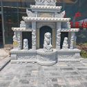 乐山芝麻白中国黑石材套墓 花岗岩墓碑