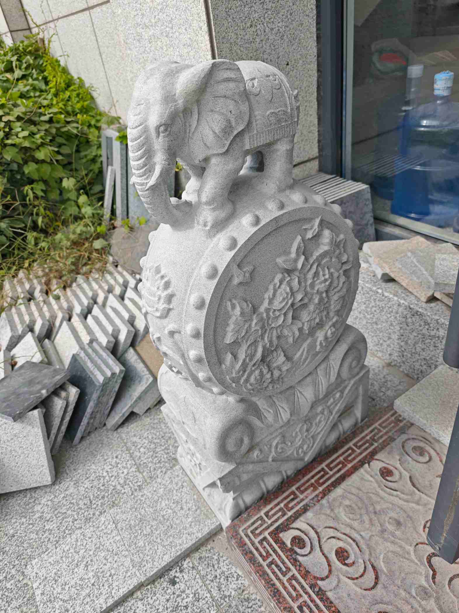 乐山芝麻白抱鼓石 庭院抱鼓石