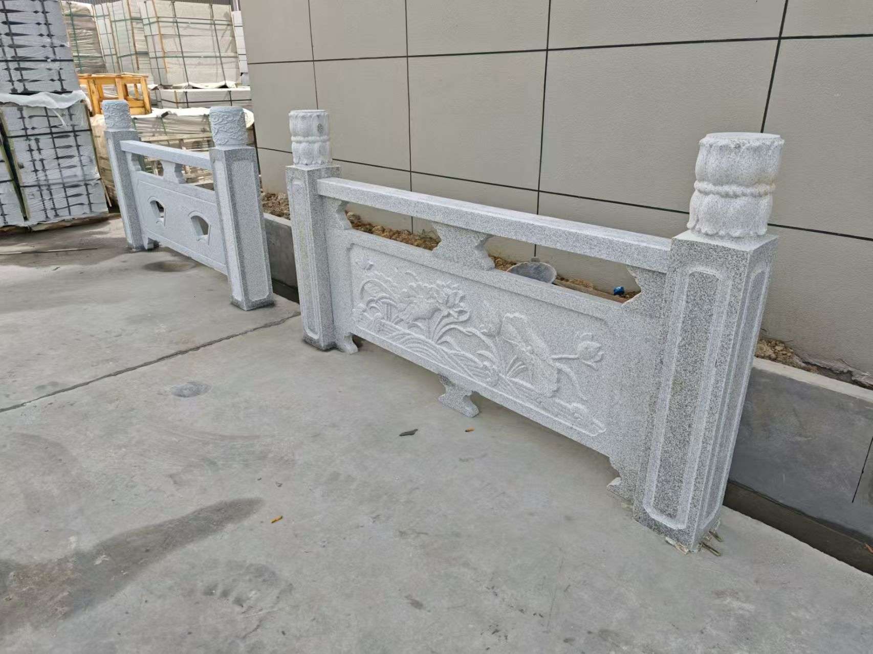 乐山芝麻白河道栏杆 石材栏杆