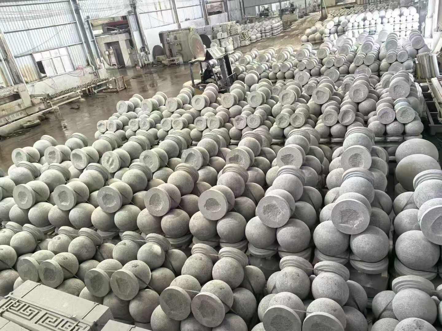 乐山芝麻白圆球 石球 挡车球